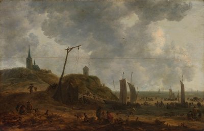 Stranden i Katwijk av Adriaen van der Kabel