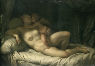 Amor kysser Venus av Adriaen van der Werff (manner of)