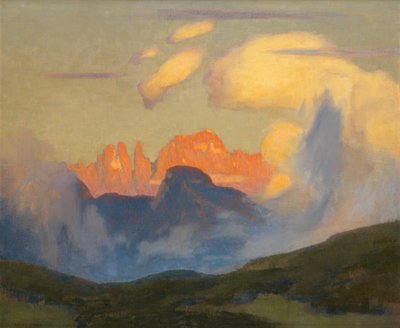 Evening Glow on Rosengarten (Olja på duk) av Adrian Scott Stokes