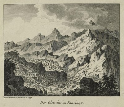 Glaciärerna i Faucigny av Adrian Zingg