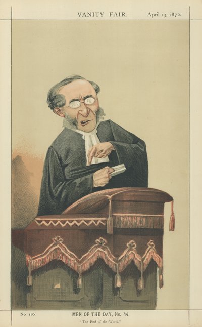 Pastor John Cumming (färglitografi) av Adriano Cecioni