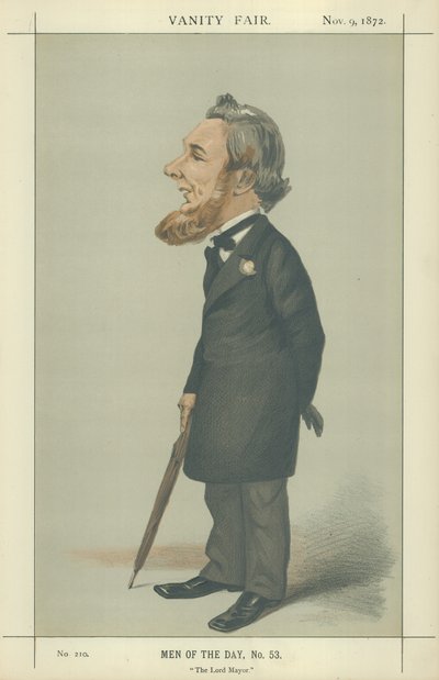 Sir Sydney Hedley Waterlow (färglitografi) av Adriano Cecioni