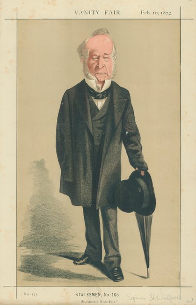 The Right Honcer Spencer Horatio Walpole, han försvarade Hyde Park av Adriano Cecioni