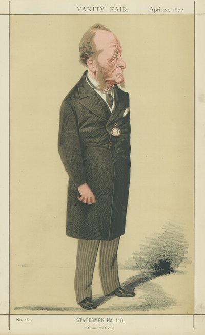 The Right Honourable Gathorne Hardy (färglitografi) av Adriano Cecioni