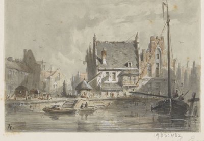 Ansikte i Brygge av Adrianus Eversen (signed by artist)