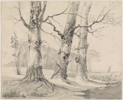 Vinterlandskap av Adrianus Eversen