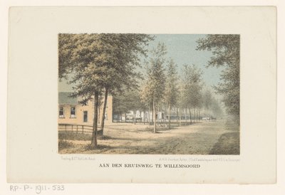 Ansikte i Willemsoord Vid Kruisweg i Willemsoord (titel på objekt) av Adrianus Hidde Heremiet Voorhorst
