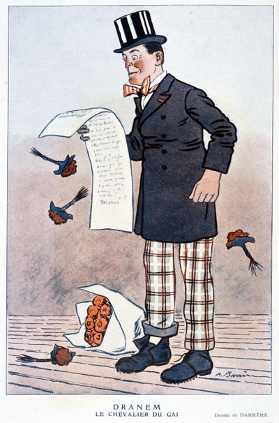 Tecknad av Jules Renard (1864/1910), fransk författare, av Barrère, A. 1923. av Adrien Barrere
