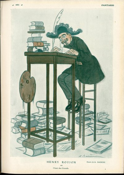 Fantasio, ca. 1912_2_15 - Illustration av A Barrere (1874-1931): Fine Arts, Reading Write - Roujon Henry av Adrien Barrere