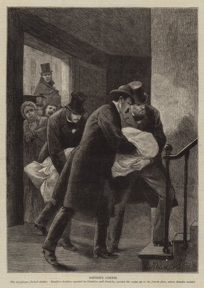 Illustration till The History of a Crime, av Victor Hugo av Adrien Emmanuel Marie