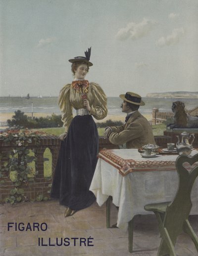 I Villers-sur-Mer. Omslag till Le Figaro Illustre, juli 1897 av Adrien Moreau