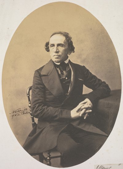 Porträtt av Giacomo Meyerbeer (1791-1864) av Adrien Tournachon