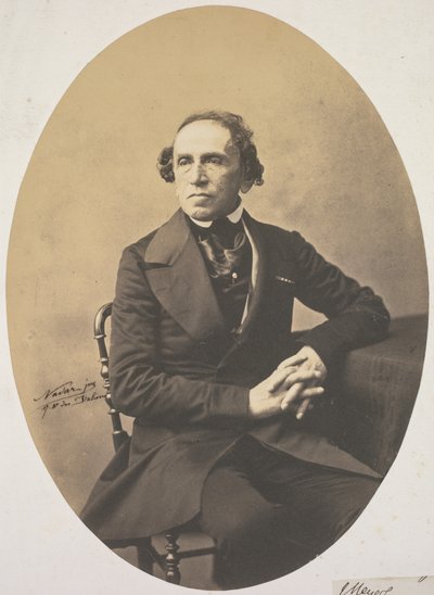 Porträtt av Giacomo Meyerbeer 1791-1864, 1857. av Adrien Tournachon