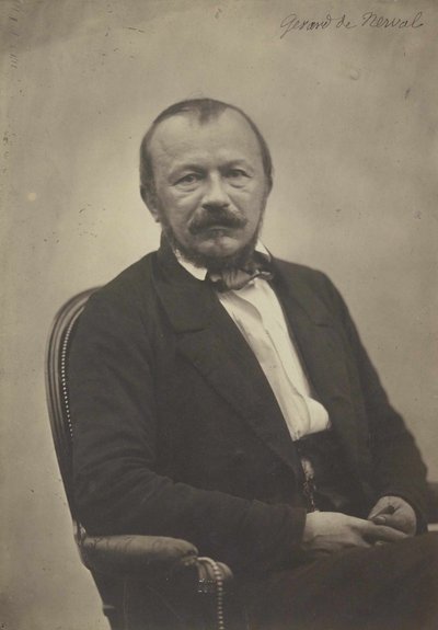 Porträtt av Gerard de Nerval 1808-1855, 1854. av Adrien Tournachon