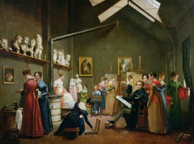 Studiointeriören av Abel de Pujol av Adrienne Marie Louise Grandpierre Deverzy