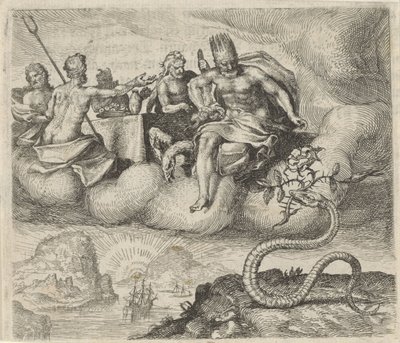 Fabel om Jupiter och ormen av Egidius  Sadeler (II)