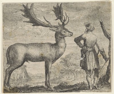 Fabel om älgen och människan av Egidius  Sadeler (II)