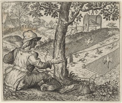 Fabel om fågelskådaren av Egidius  Sadeler (II)