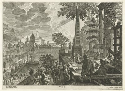 Vår Ver (titel på objekt) The Four Seasons (serietitel) av Egidius  Sadeler (II)