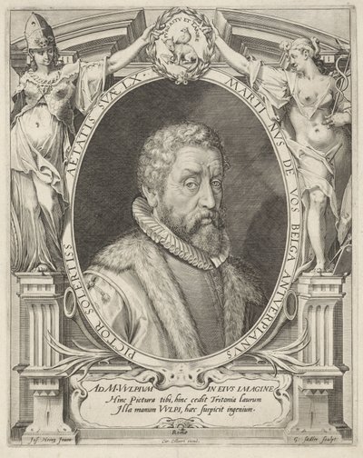 Porträtt av Maerten de Vos vid 60 års ålder av Egidius  Sadeler (II)