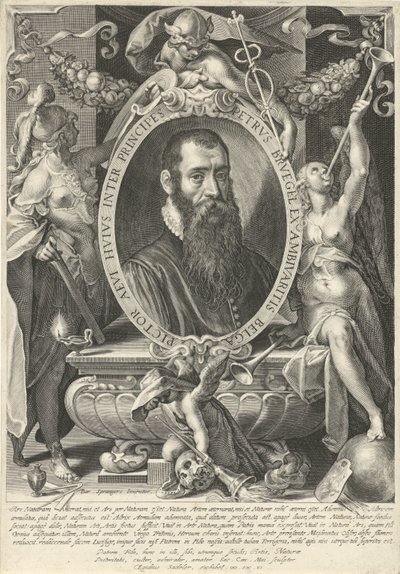 Porträtt av Pieter Brueghel den yngre av Egidius  Sadeler (II)