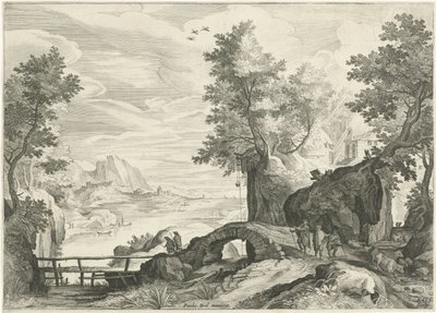 Flodlandskap av Egidius  Sadeler (II)