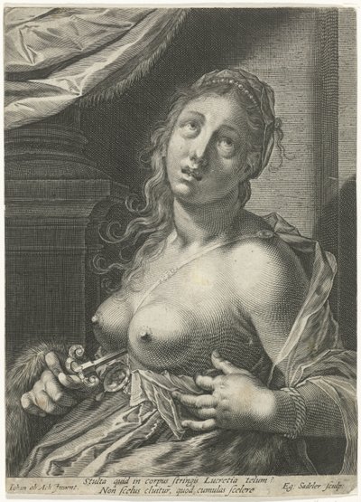 Lucretias självmord av Egidius  Sadeler (II)