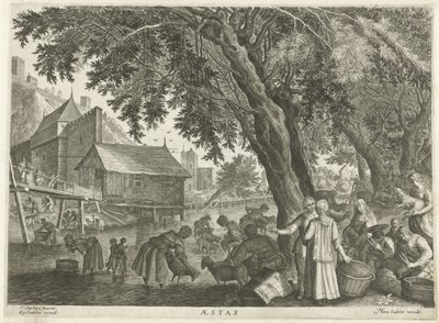 Sommar Aestas (titel på objekt) The Four Seasons (serietitel) av Egidius  Sadeler (II)