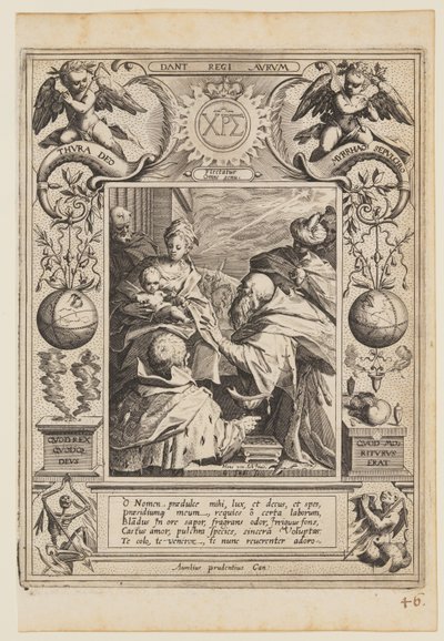 Tillbedjan av de tre vise männen av Aegidius Sadeler II