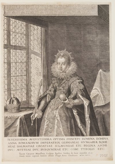 Anna, hustru till kejsar Matthias av Aegidius Sadeler II