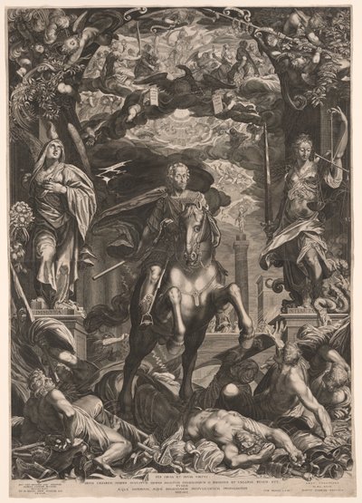 Kejsar Ferdinand II till häst av Aegidius Sadeler II