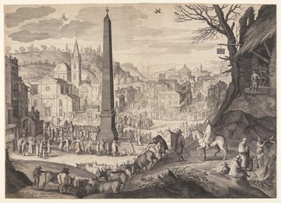 Januari/Februari, från De Tolv Månaderna av Aegidius Sadeler II