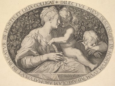 Madonna och Child.n.d. av Aegidius Sadeler II