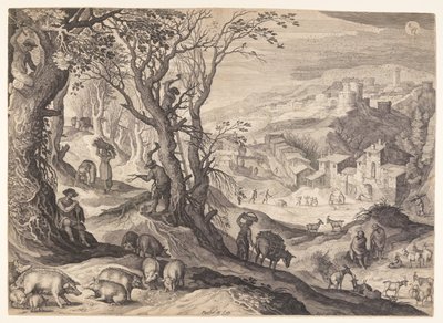 November/December, från The Twelve Months av Aegidius Sadeler II