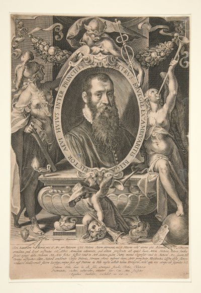 Porträtt av Peter Brueghel den yngre av Aegidius Sadeler II