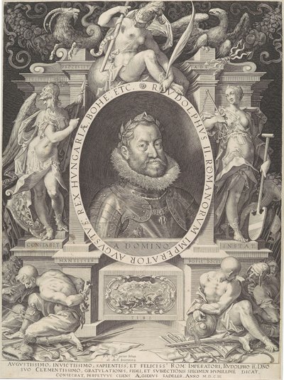 Porträtt av Rudolph II, 1603. av Aegidius Sadeler II