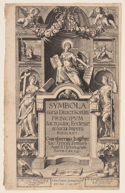 Titelsida till Symbola varia diversorum av Aegidius Sadeler II