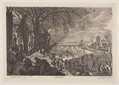 Vinter, från De fyra årstiderna av Aegidius Sadeler II