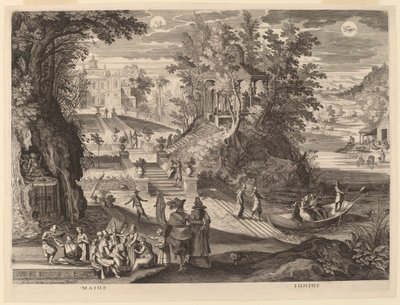 maj och juni av Aegidius Sadeler II after Paul Bril