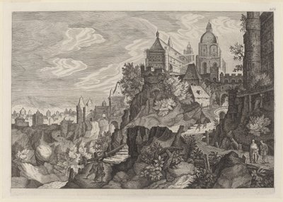 Stenigt landskap i Böhmen av Aegidius Sadeler II after Pieter Stevens