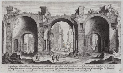 Caracalla-baden, Rom (gravyr) av Aegidius Sadeler or Saedeler