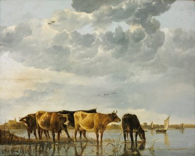 Kor i en flod av Aelbert Cuyp