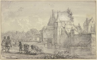 Den gamla Delftporten i Rotterdam av Aelbert Cuyp