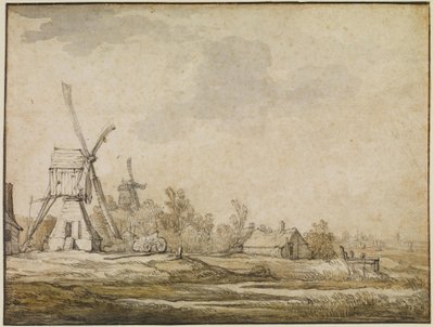 Ett landskap med kvarnar av Aelbert Cuyp