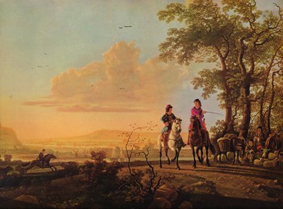 Ryttare och herdar med boskap, 1655-1660 av Aelbert Cuyp