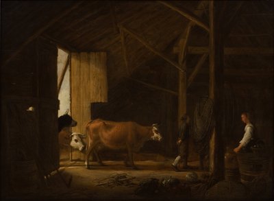 Interiör från ett kostall av Aelbert Cuyp