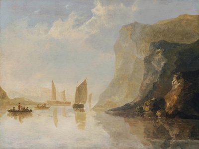 Flodlandskap med båtar av Aelbert Cuyp