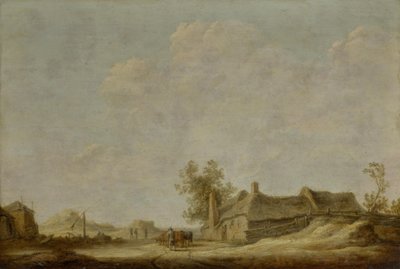 Soligt dynlandskap med brunn av Aelbert Cuyp