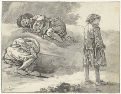 Tre studier av en liten herde av Aelbert Cuyp