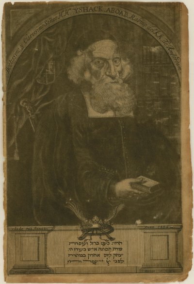 Porträtt av Isaac Aboab da Fonseca 1605-1693, 1681. av Aernout Naghtegael